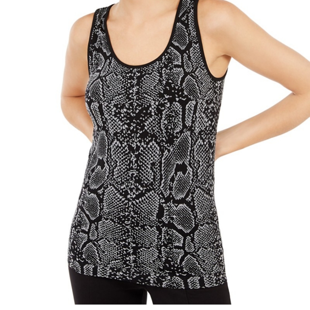 Snakeskin lightweight sweater tank top